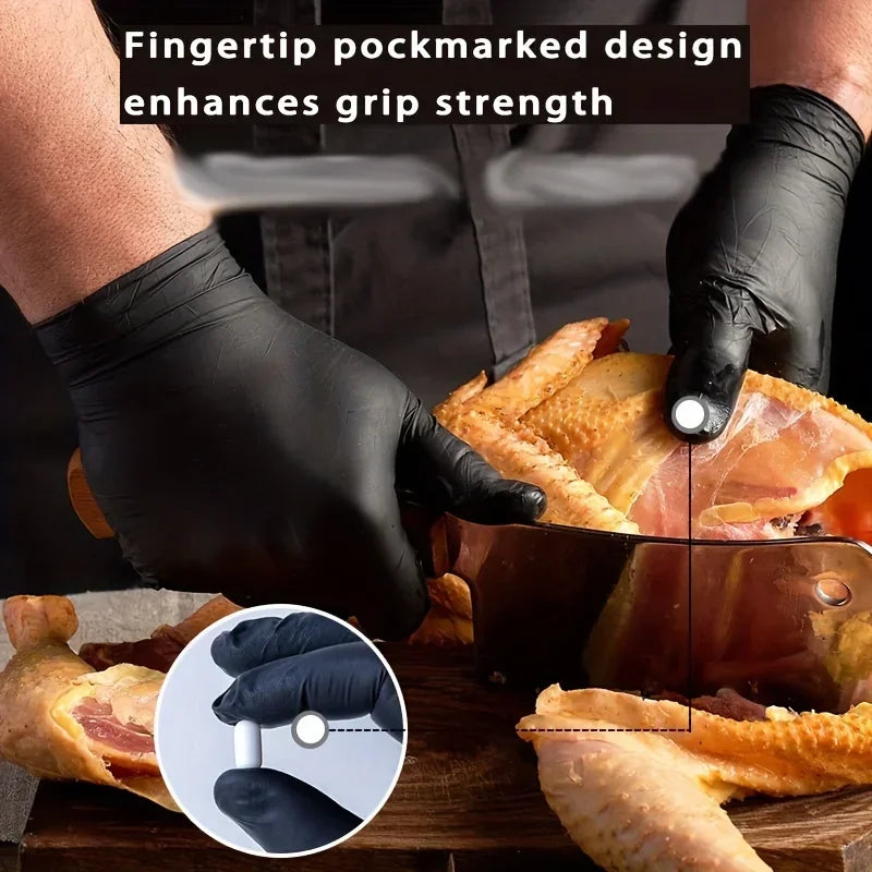 Black Xl Latex Gloves Pvc Gloves Disposable Nitrile Gloves Housework Cleaning Car Industry Gardening Cooking Tools