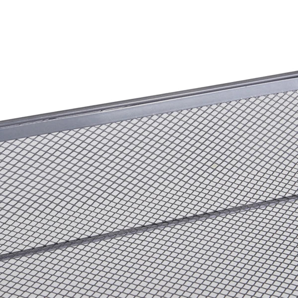 Honeycomb Mesh Style Four Layers Removable Storage Cart Silver